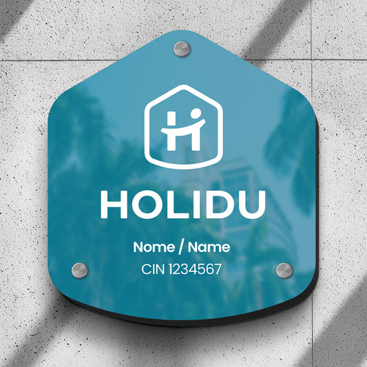 Holidu CIN Premium Schild (230 x 230 mm) mit Personalisierung
