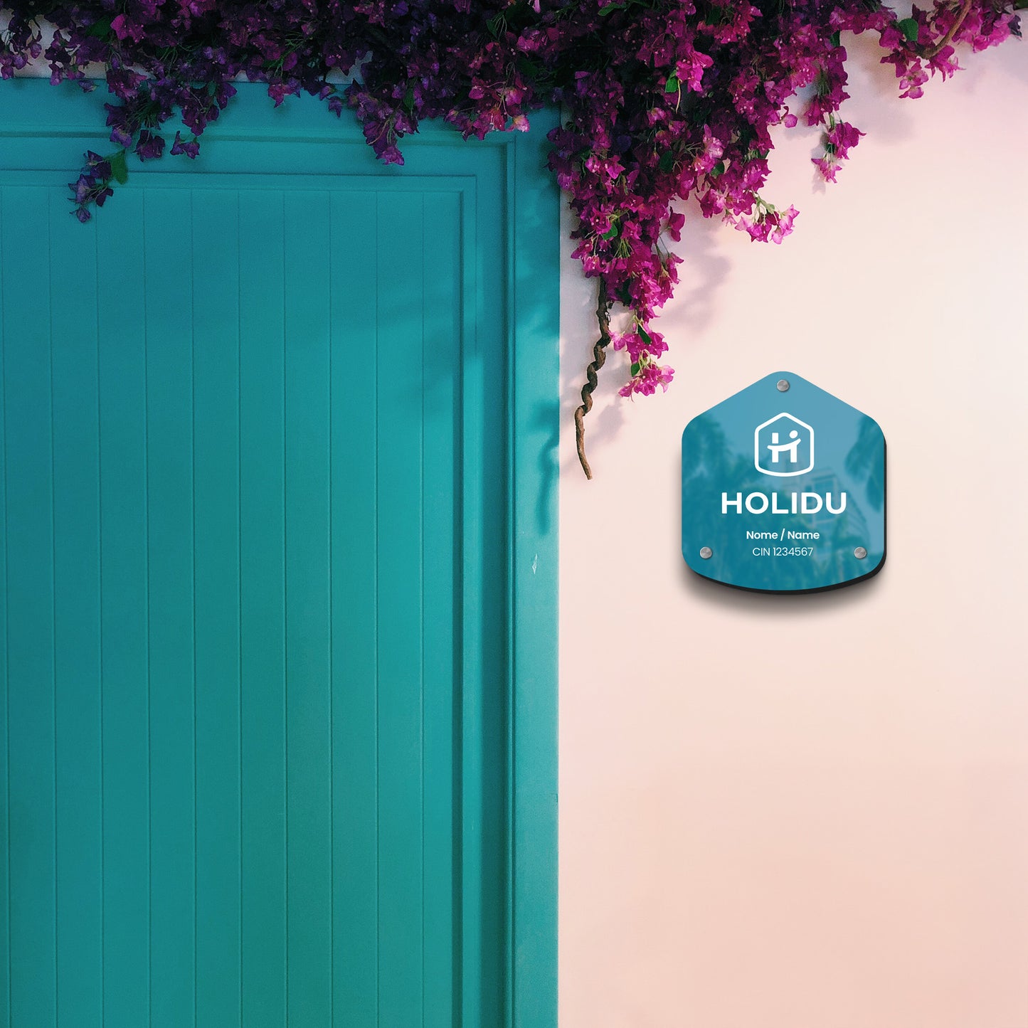 Holidu CIN Premium Schild (230 x 230 mm) mit Personalisierung